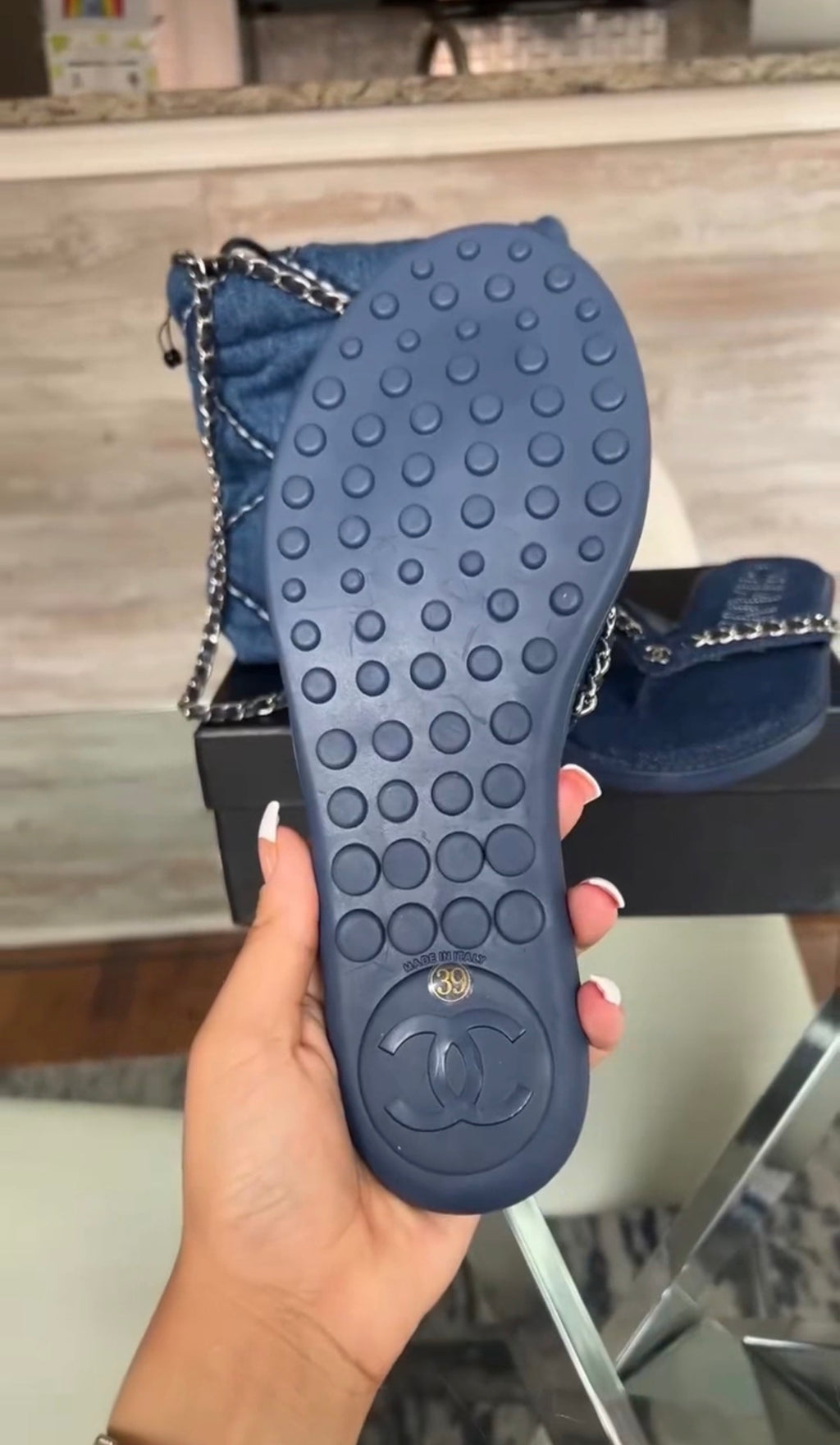 Denim Bag & Sandals Set