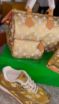 Gold Bag & Sneakers Set