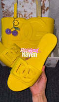 Yellow Sandals & Bag Set