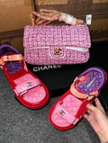 Multi color Sandals & Bag Set