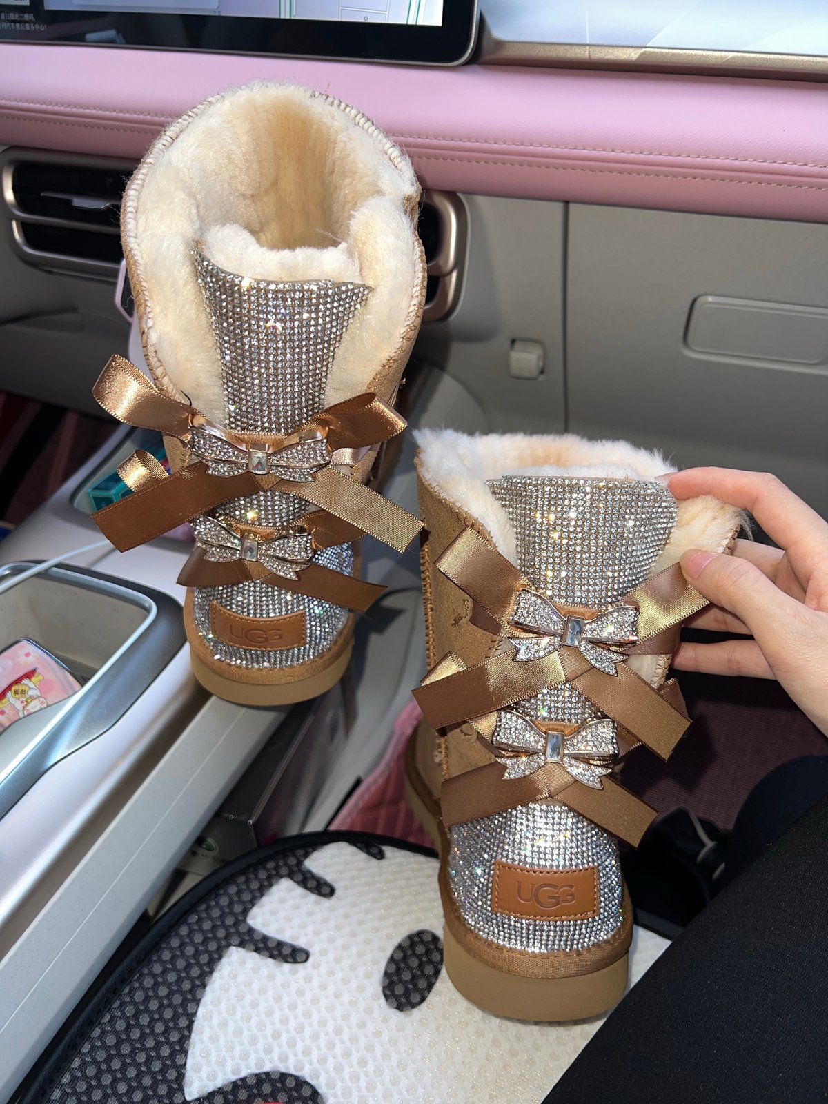 Rhinestone Fur Boots