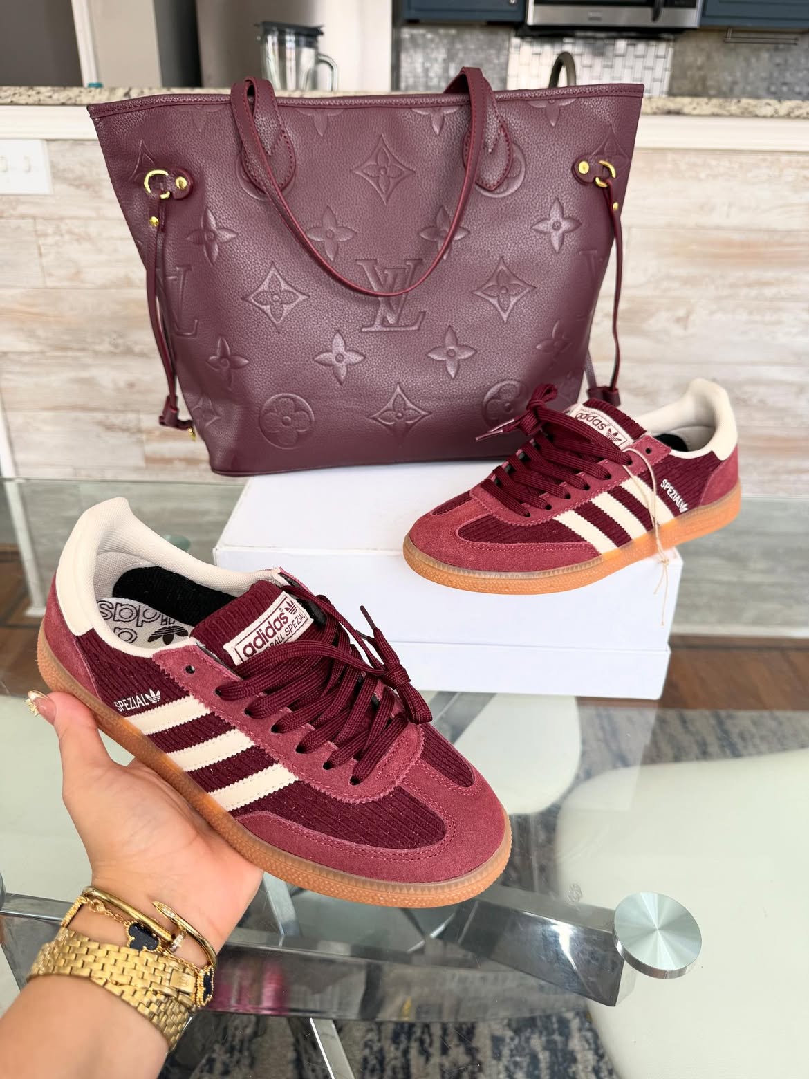 Luxe Bag & Didas Sneakers Set