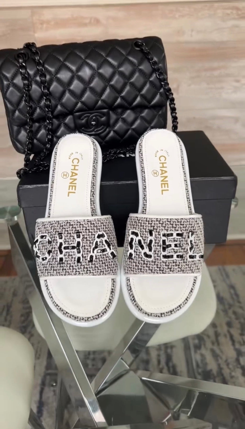 Black Bag & Sandals Set
