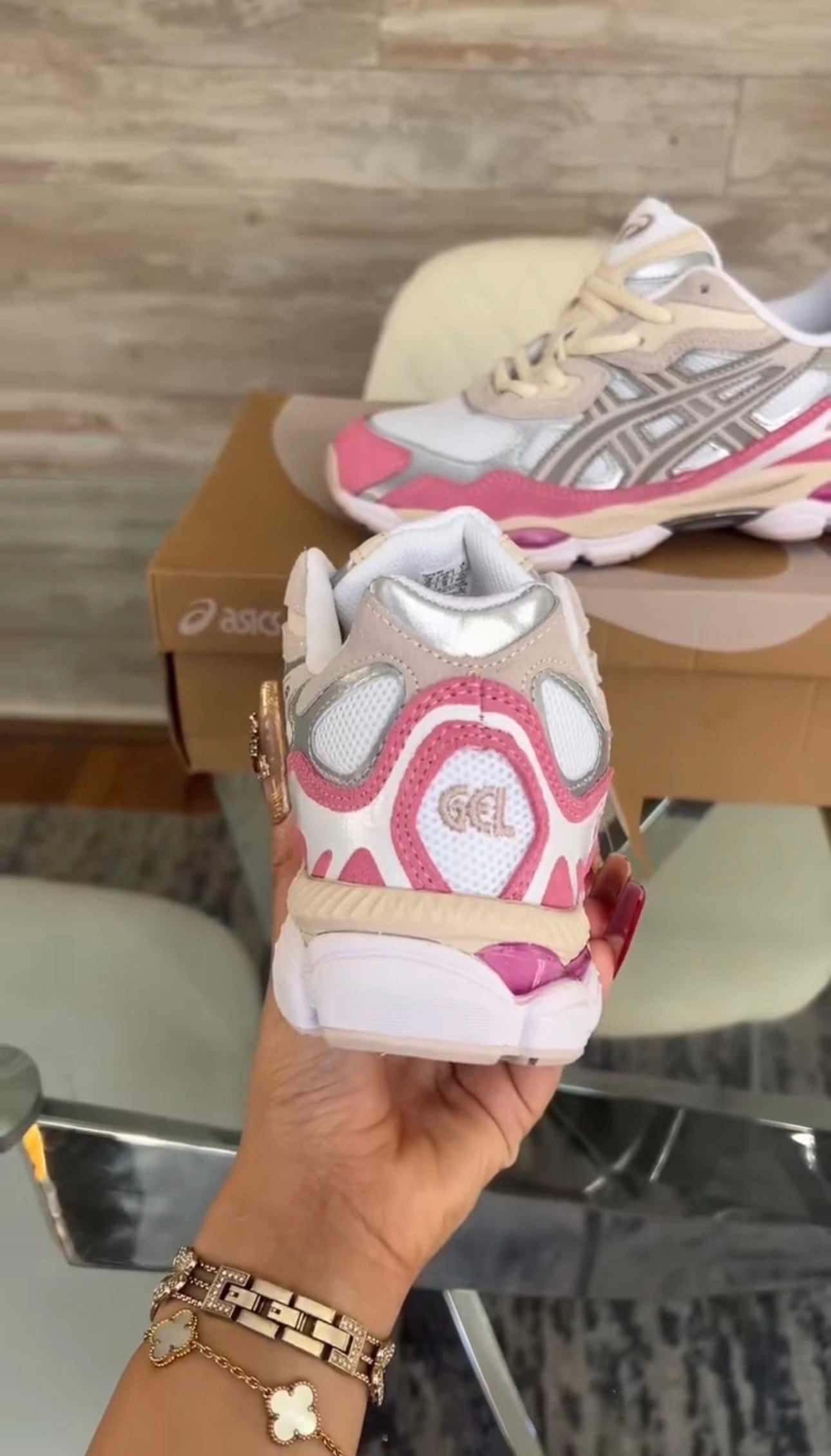 Gel-NYC “Cream / Mineral Beige / Pink” Sneakers