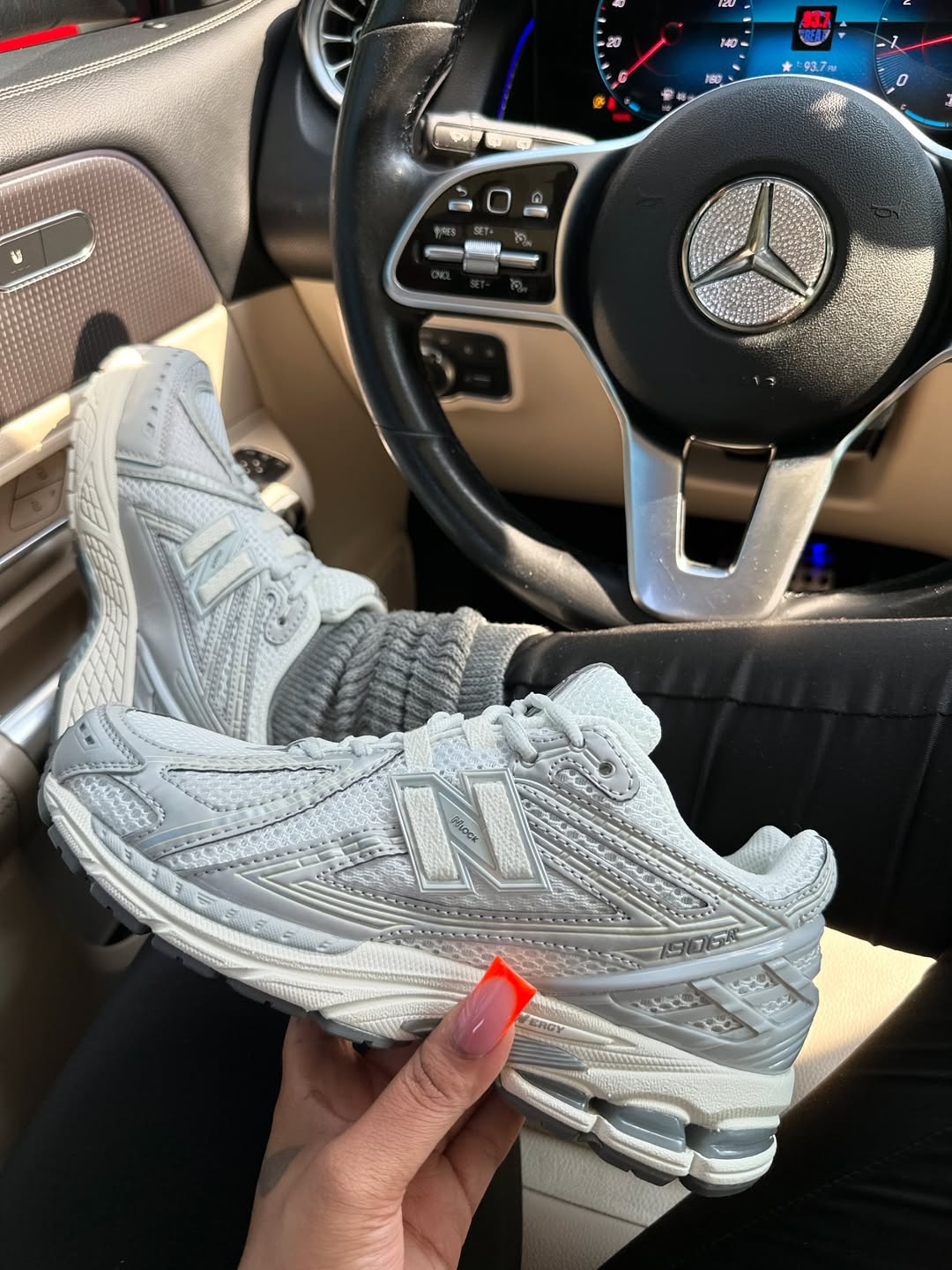 “ Silver Metallic Cream” Sneakers