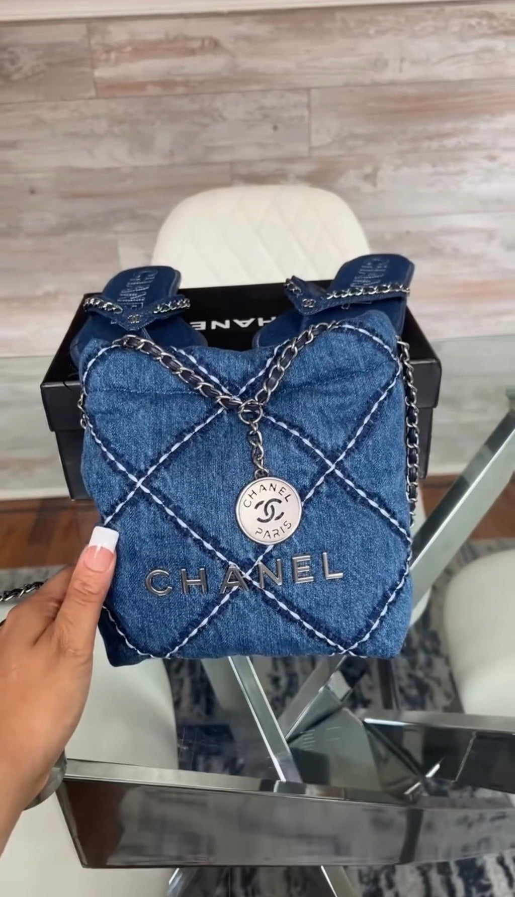 Denim Bag & Sandals Set
