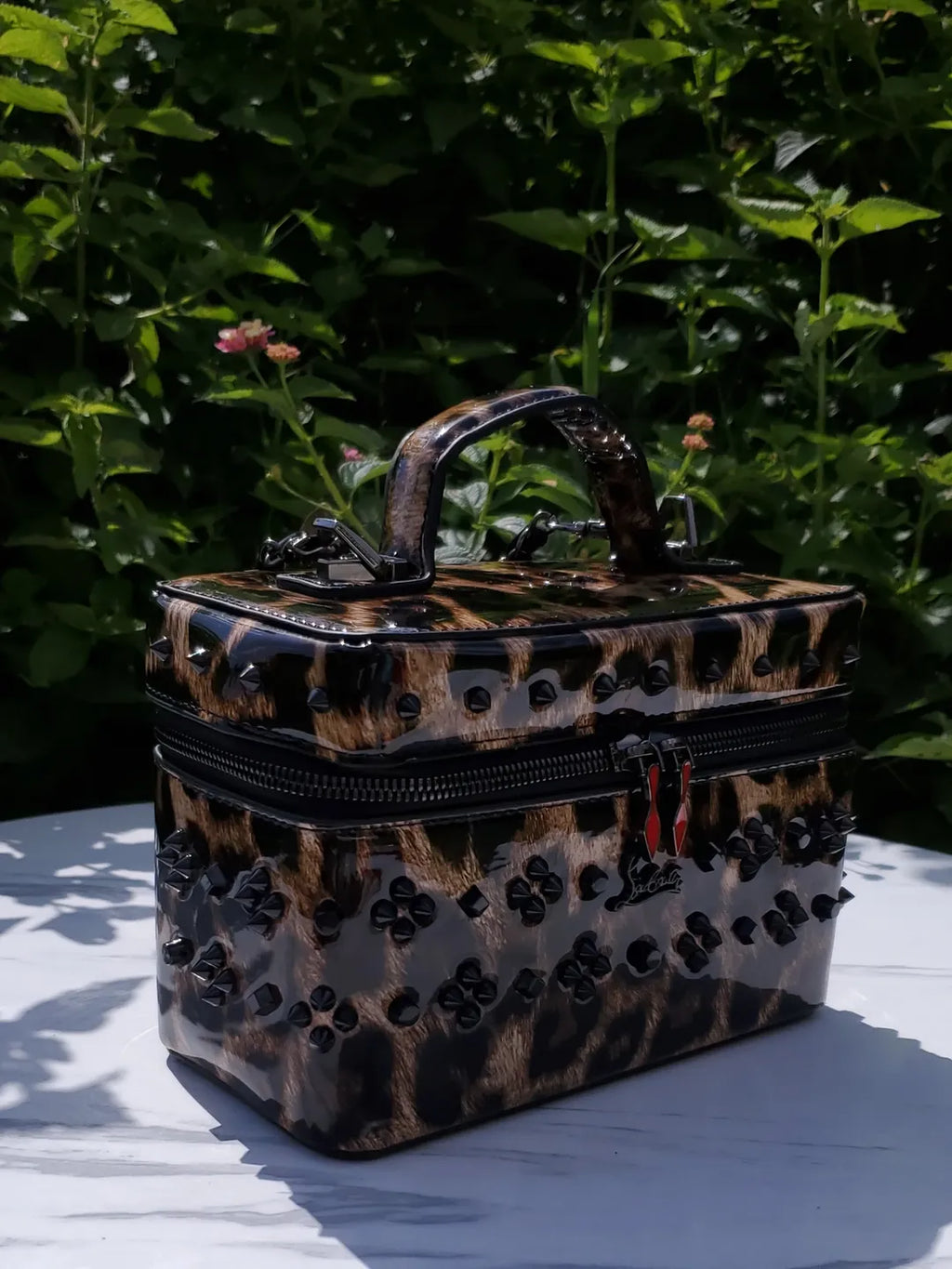 Leopard Print Vanity Bag