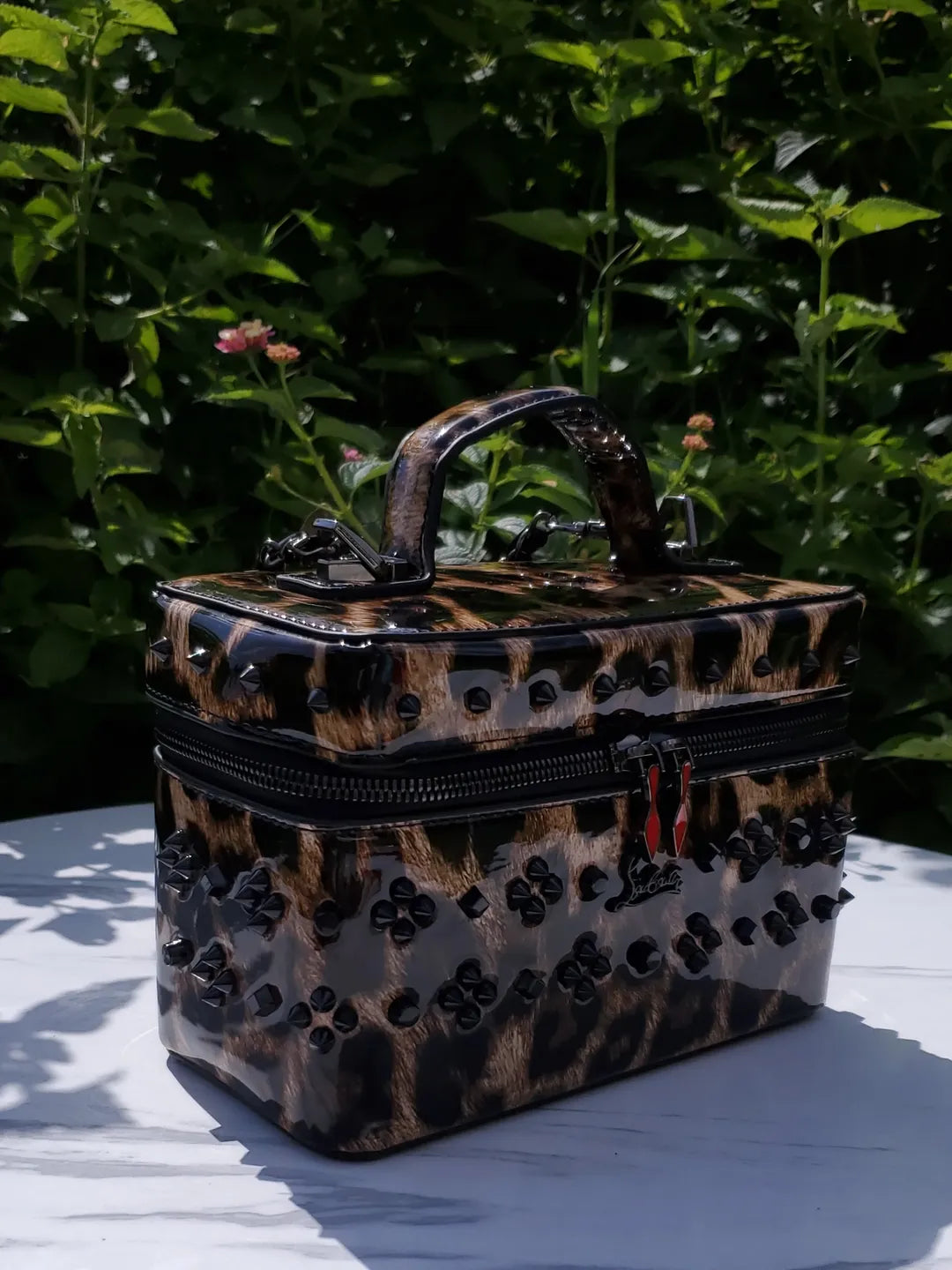 Leopard Print Vanity Bag
