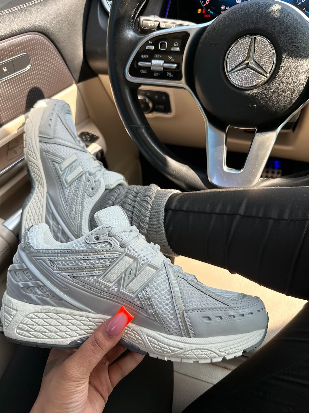 “ Silver Metallic Cream” Sneakers