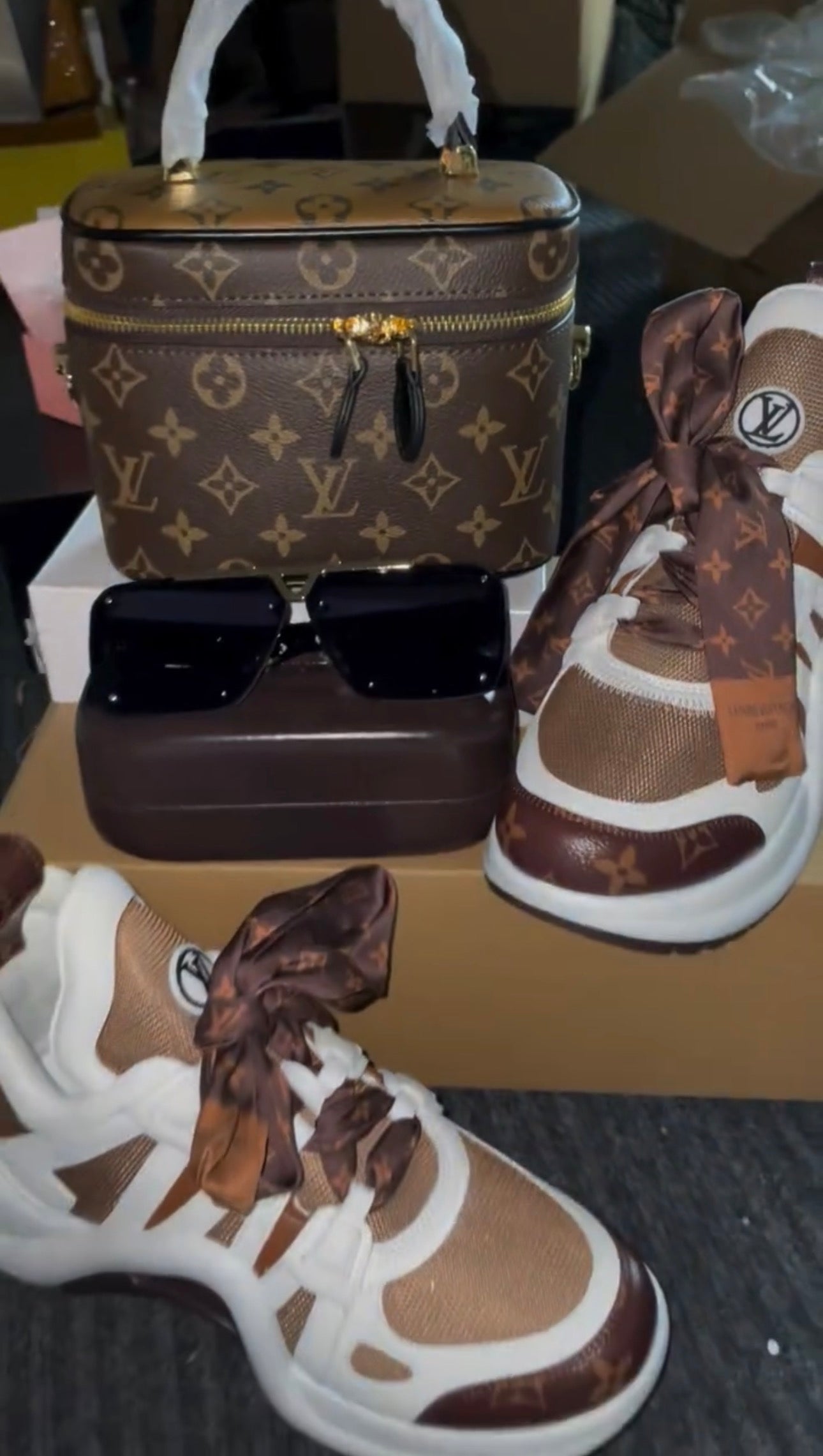 Bag, Sunglasses,& Sneakers Set