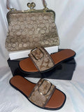 Rhinestone C bag & Sandals Set