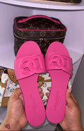 Pink Sandals & Vanity Bag Set