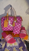 Pink Sandals & Bag Set