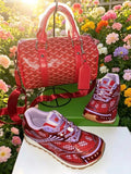 Red Bag & Galaxy Sneakers Set