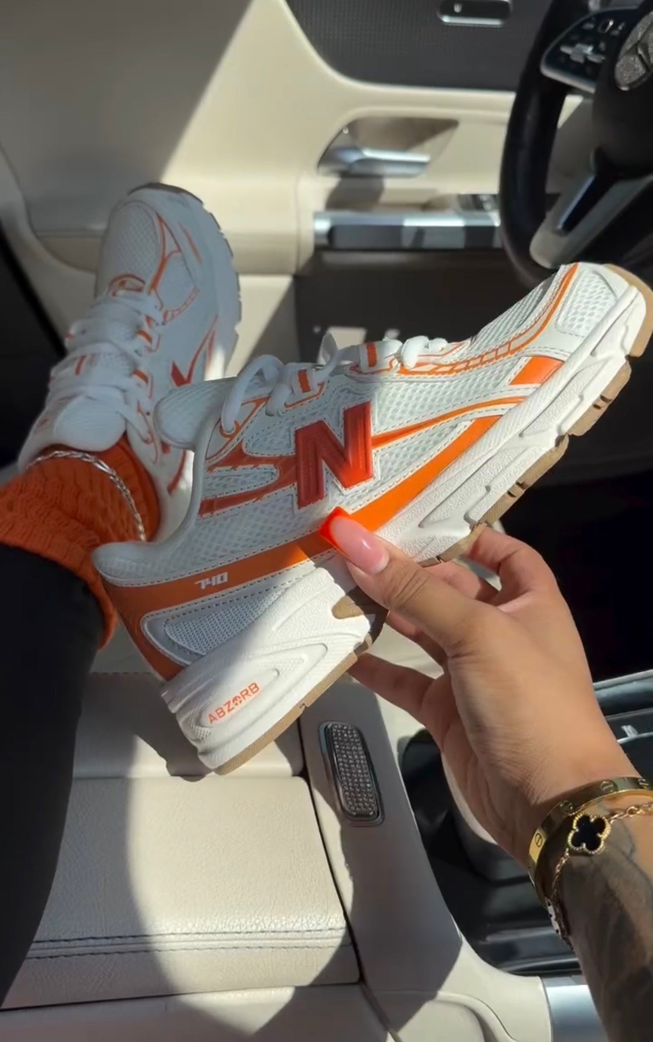 Orange & White Sneakers