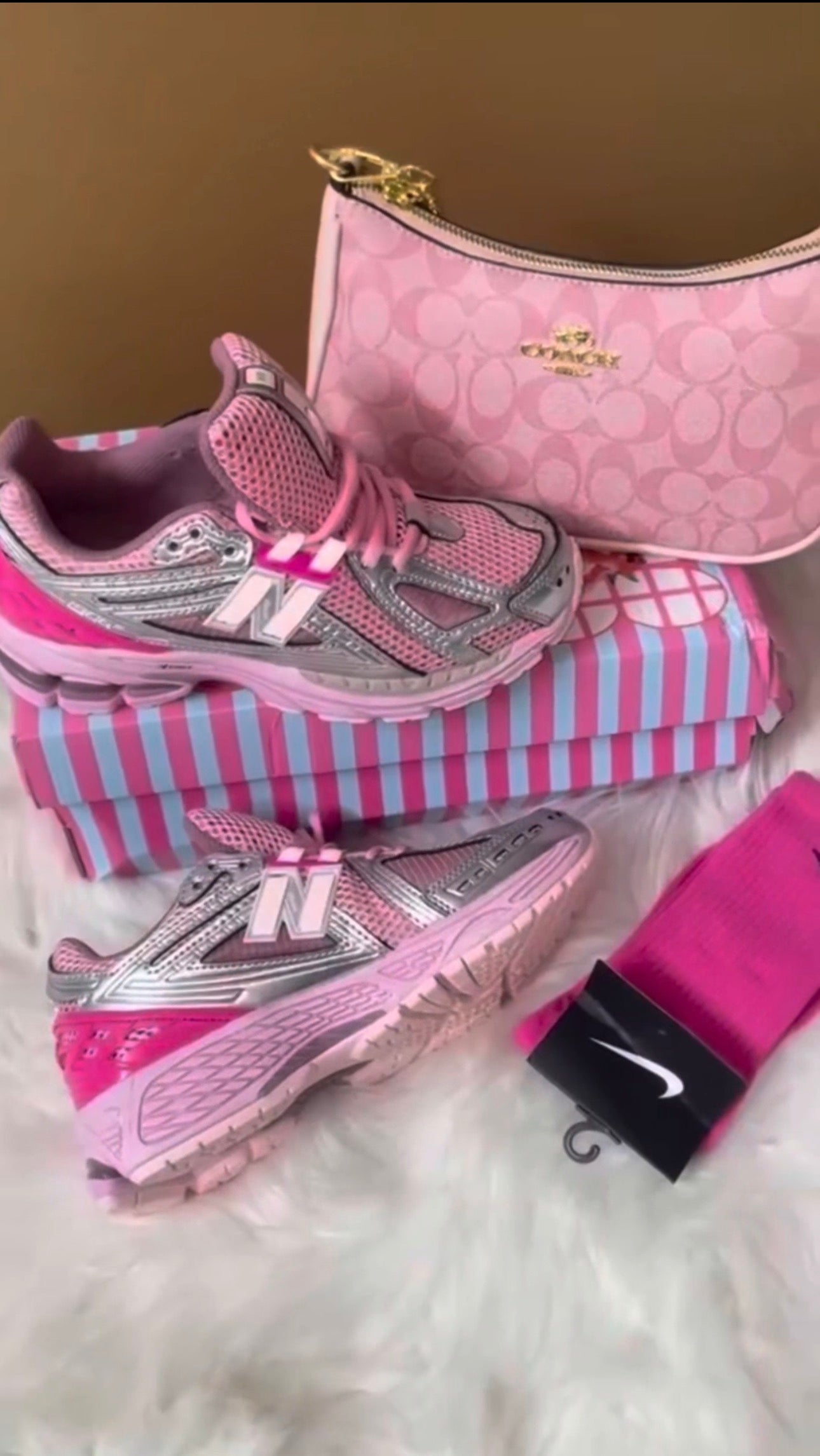 Pink Sneaker & Bag Set