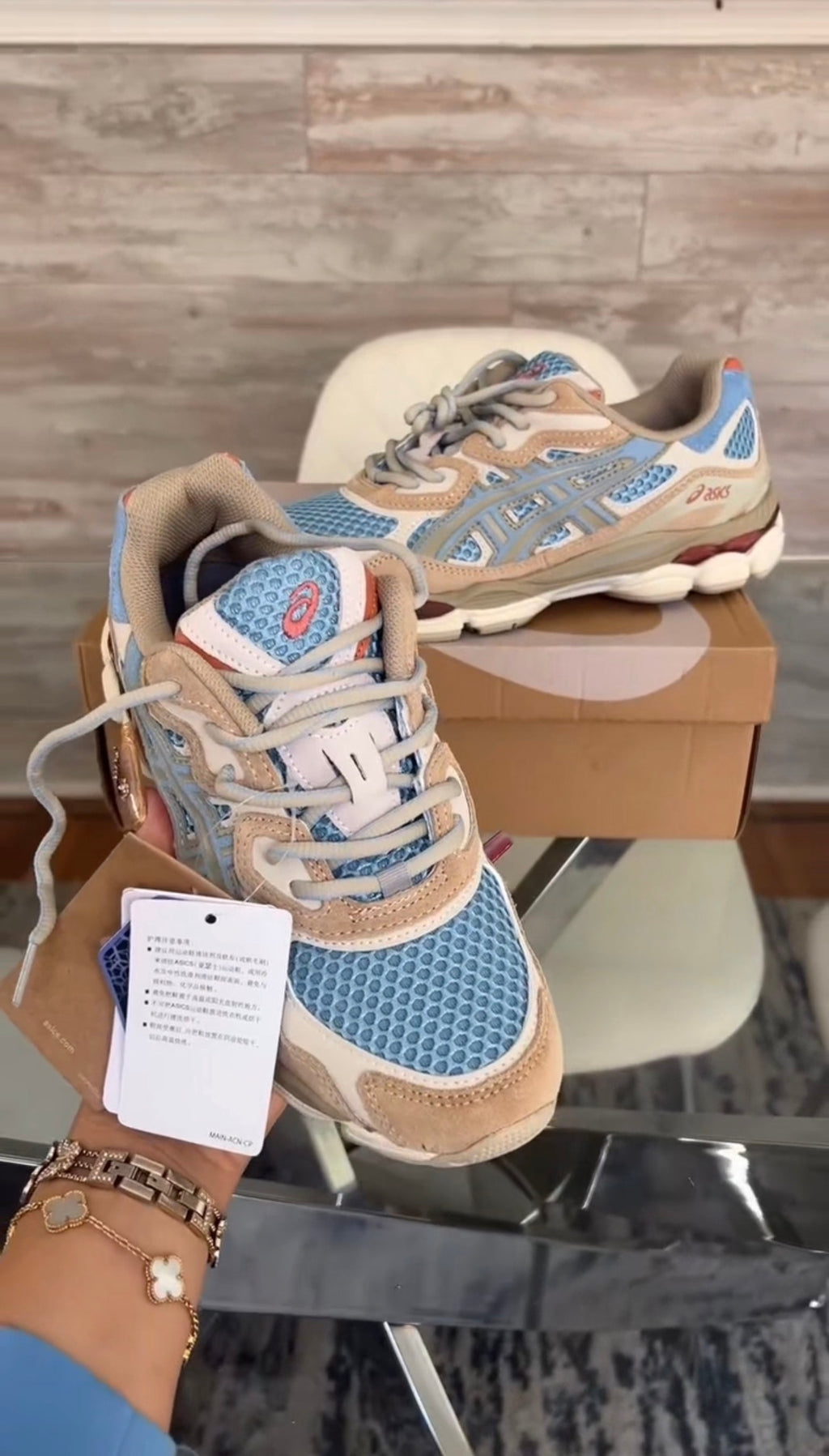 Gel-NYC “Harbor Blue/ Wood Crepe” Sneakers
