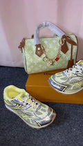 Light Green Bag & Galaxy Sneakers