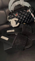 Black C Sandals Set