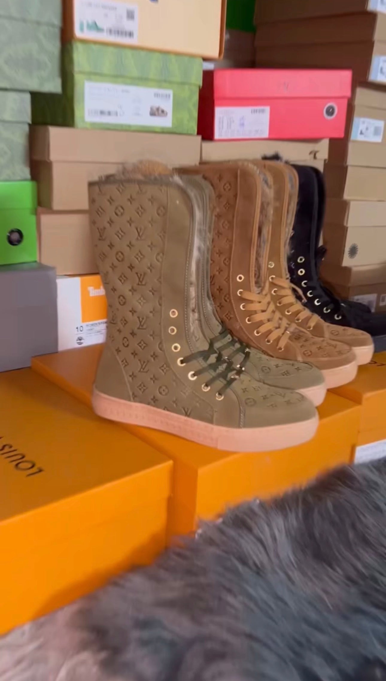 Fur Sneakers Boots