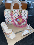 Luxe heels & bag monogram Set