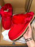 Red Fur Slippers