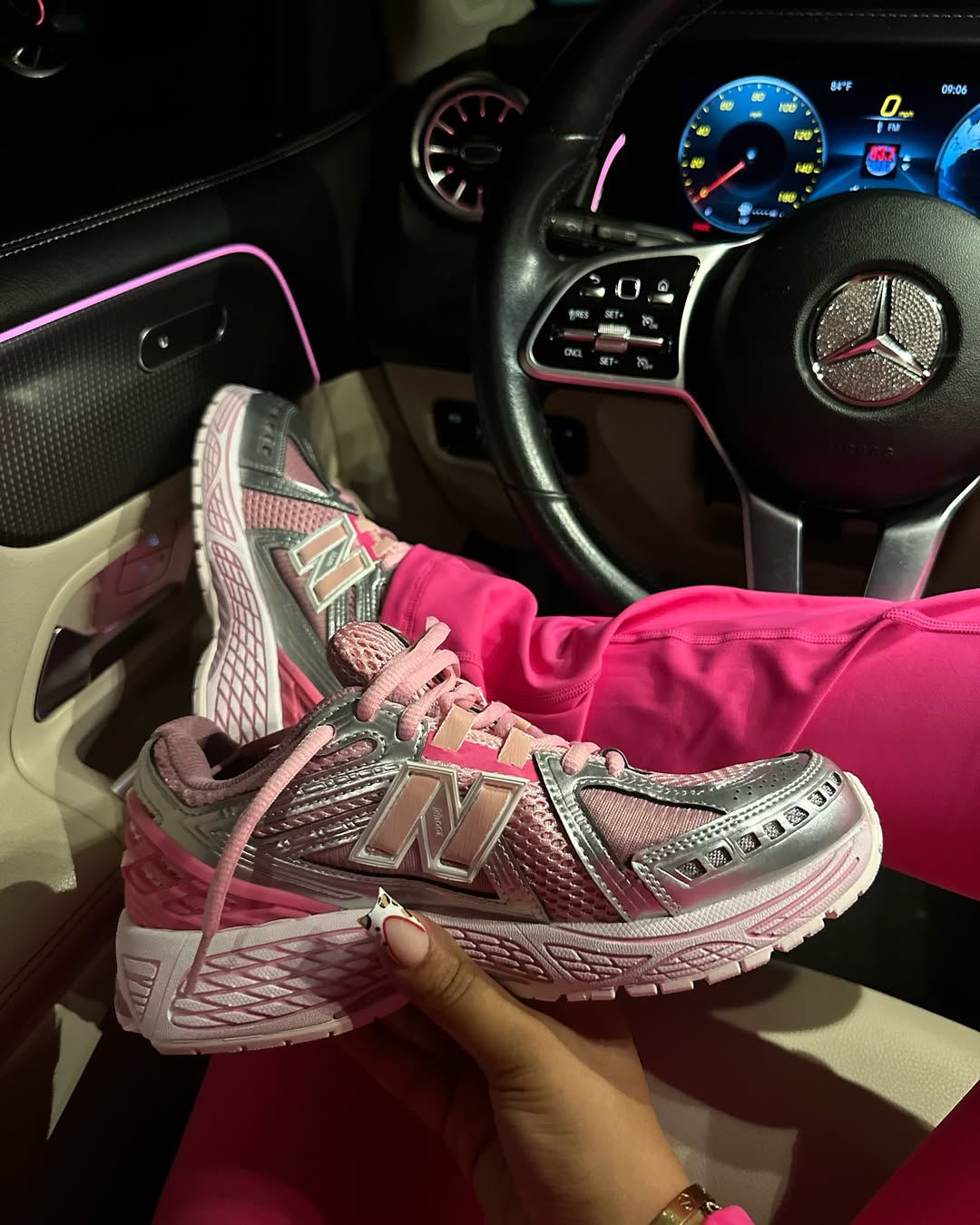“Pink Silver” Sneakers
